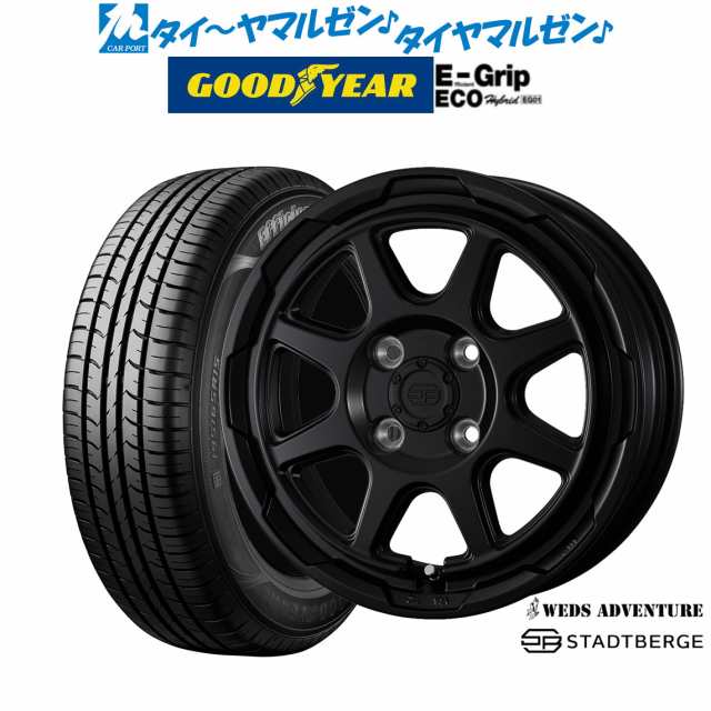 ウェッズ アドベンチャー スタットベルク 14インチ 4.5J グッドイヤー エフィシエント グリップ エコ EG01 155/65R14 サマータイヤ ホイ