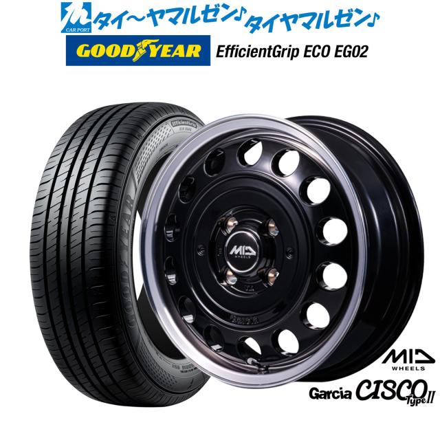 ガルシアシスコ　15インチ　夏タイヤ165/55R15 MID ホイールズ ガルシア シスコ Type2 15インチ 4.5J グッドイヤー