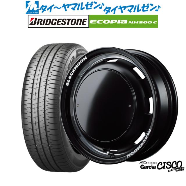 MID ホイールズ ガルシア シスコ BLACKMOON EDITION 14インチ 4.5J ブリヂストン ECOPIA エコピア NH200C 165/70R14 サマータイヤ ホイール4本セット