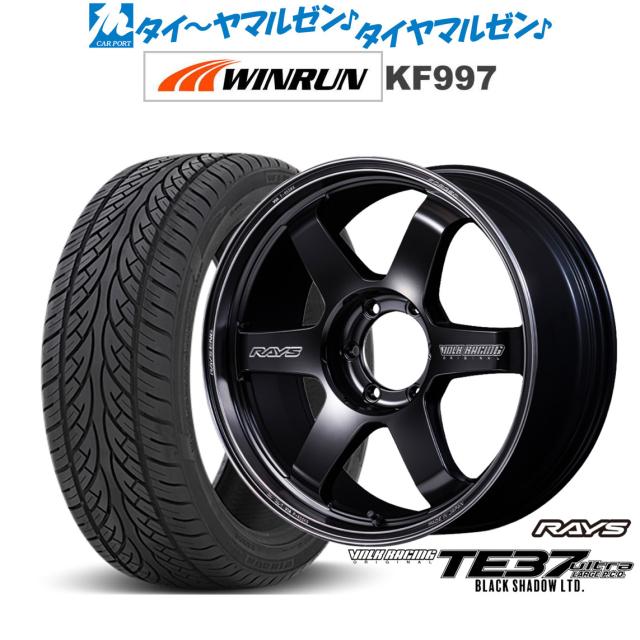 レイズ ボルクレーシング TE37 ウルトラ LARGE P.C.D Black Shadow LTD. 20インチ 9.5J WINRUN ウインラン KF997 265/50R20 サマータイヤ ホイール4本セット