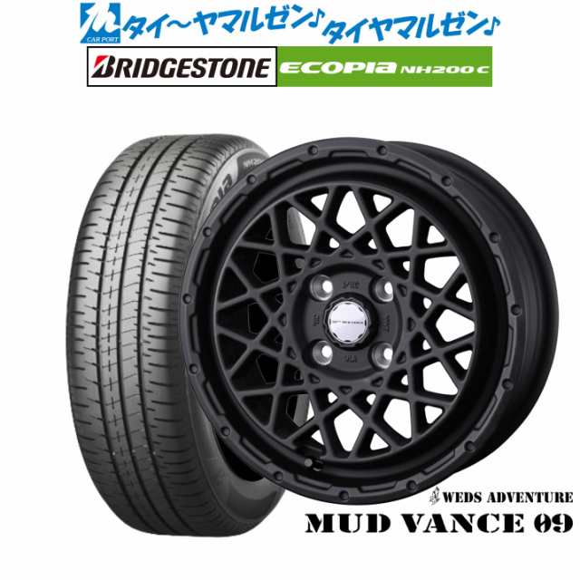 ウェッズ アドベンチャー マッドヴァンス 09 15インチ 4.5J ブリヂストン ECOPIA エコピア NH200C 165/60R15 サマータイヤ ホイール4本セ