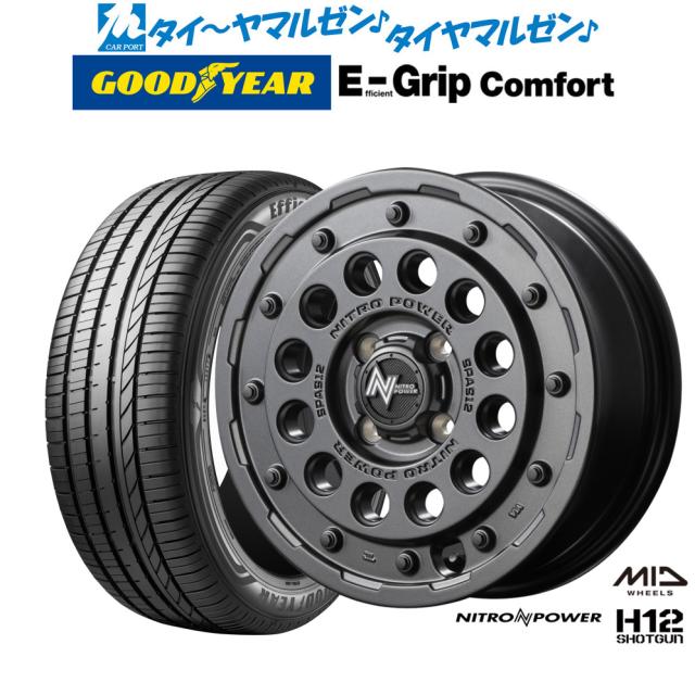 MID ナイトロパワー H12ショットガン 4本セット ホイール CX-5KF系 NITRO POWER H12 SHOTGUN アルミホイール 1台分 MID ナイトロパワー H12 ショットガン 15インチ 5.0J グッドイヤー