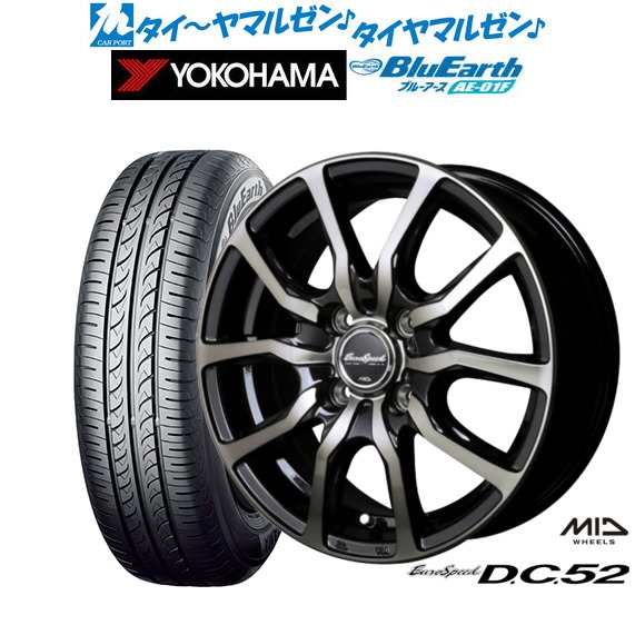 MID ユーロスピード D.C.52 BP/ABLACK 15インチ 5.5J ヨコハマ BluEarth ブルーアース (AE-01F) 195/60R15 88H サマータイヤ ホイール4本セットの通販は