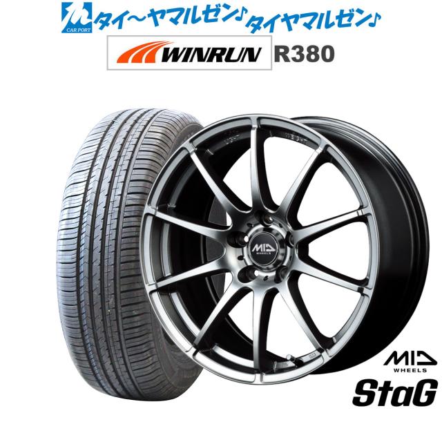 MID ホイールズ スタッグ 16インチ 6.5J WINRUN ウインラン R380 215/65R16 サマータイヤ ホイール4本セット