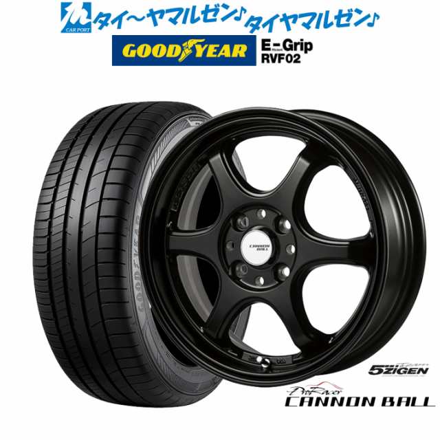 サマータイヤ ホイール4本セット 5ZIGEN ゴジゲン プロレーサー キャノンボール セミグロスブラック 16インチ 6.0J グッドイヤー エフィ