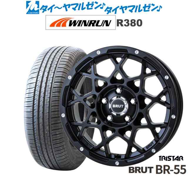 トライスター BRUT BR-55 16インチ 6.5J WINRUN ウインラン R380 215/65R16 サマータイヤ ホイール4本セット