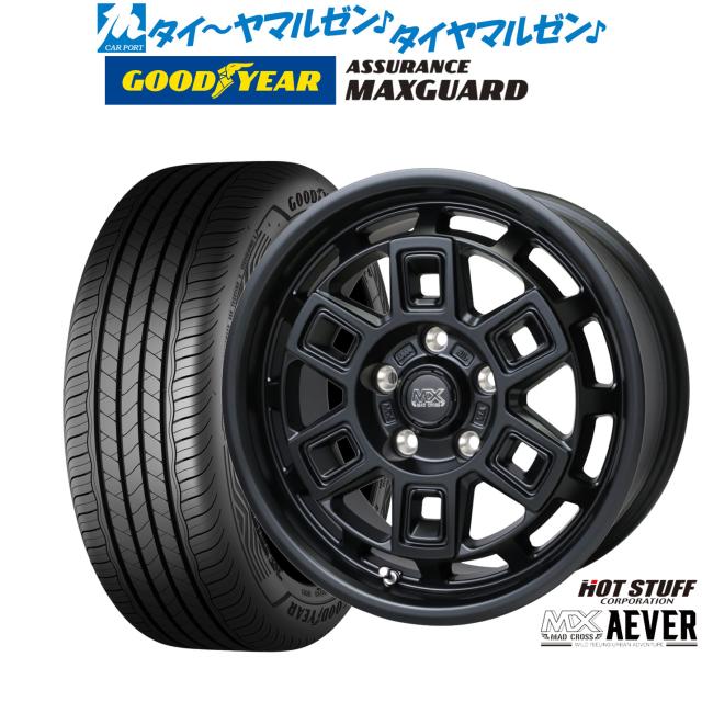 ホットスタッフ マッドクロス アイヴァー 16インチ 7.0J グッドイヤー ASSURANCE アシュアランス MAXGUARD 195/50R16 サマータイヤ ホイール4本セット