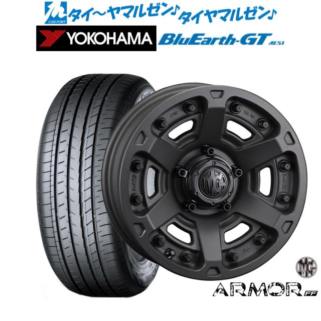 クリムソン MG アーマー FF 16インチ 7.0J ヨコハマ BluEarth ブルーアース GT (AE51)  215/55R16 サマータイヤ ホイール4本セット