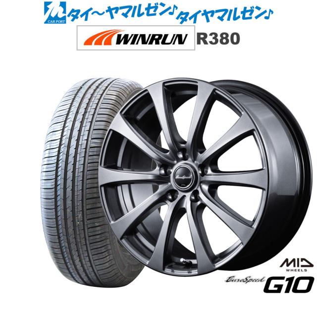 MID ユーロスピード G-10 17インチ 7.0J WINRUN ウインラン R380 225/60R17 サマータイヤ ホイール4本セットの通販は