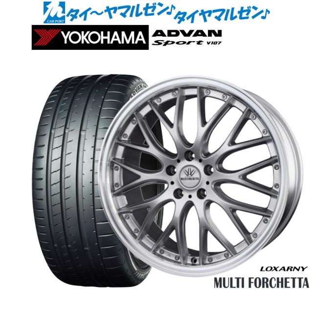 BADX ロクサーニ マルチフォルケッタ 20インチ 9.0J ヨコハマ ADVAN アドバン Sport (V107) 245/30R20 サマータイヤ ホイール4本セット