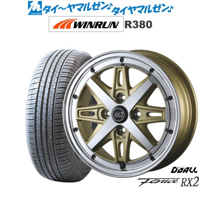 ドゥオール アルジェノン フェニーチェ RX2 ゴールドポリッシュ 14インチ 4.5J WINRUN ウインラン R380 165/65R14 79T サマータイヤ ホイール4本セットの通販は