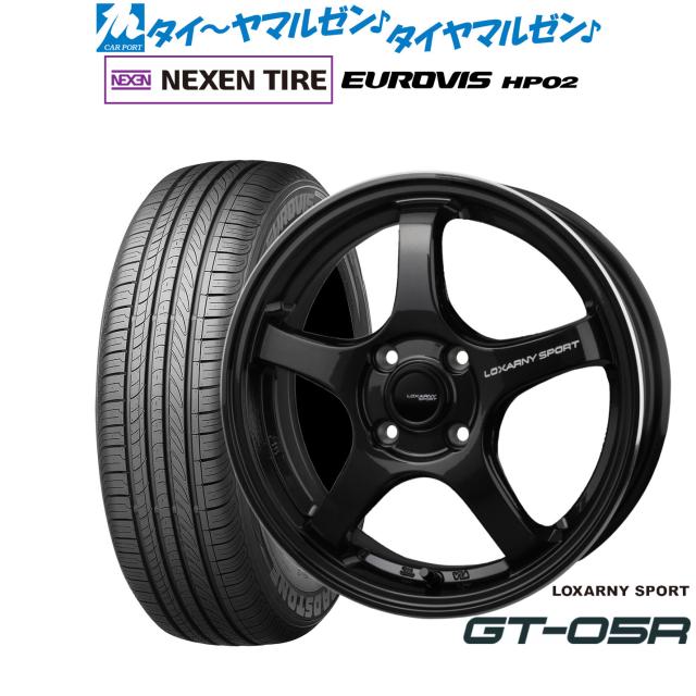 BADX ロクサーニスポーツ GT-05R 15インチ 5.5J NEXEN ネクセン ロードストーン ユーロビズ HP02 165/60R15 サマータイヤ ホイール4本セット