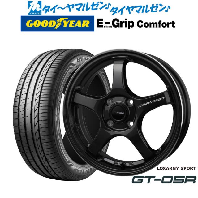 BADX ロクサーニスポーツ GT-05R 14インチ 4.5J グッドイヤー エフィシエント グリップ コンフォート 165/60R14 サマータイヤ ホイール4本セット