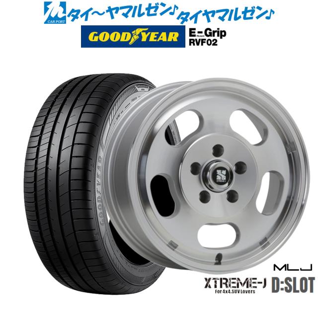 MLJ エクストリーム D:SLOT ポリッシュ 16インチ 6.5J グッドイヤー エフィシエント グリップ RVF02 215/60R16 95H サマータイヤ ホイール4本セット