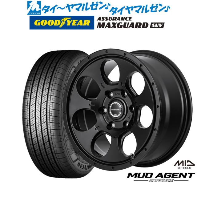 MID ロードマックス マッドエージェント 16インチ 6.5J グッドイヤー アシュアランス マックスガード SUV 215/65R16 サマータイヤ ホイール4本セット