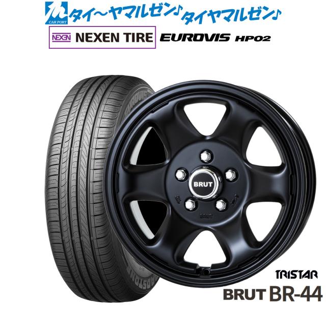 トライスター BRUT BR-44 16インチ 6.5J NEXEN ネクセン ロードストーン ユーロビズ HP02 205/60R16 サマータイヤ ホイール4本セット