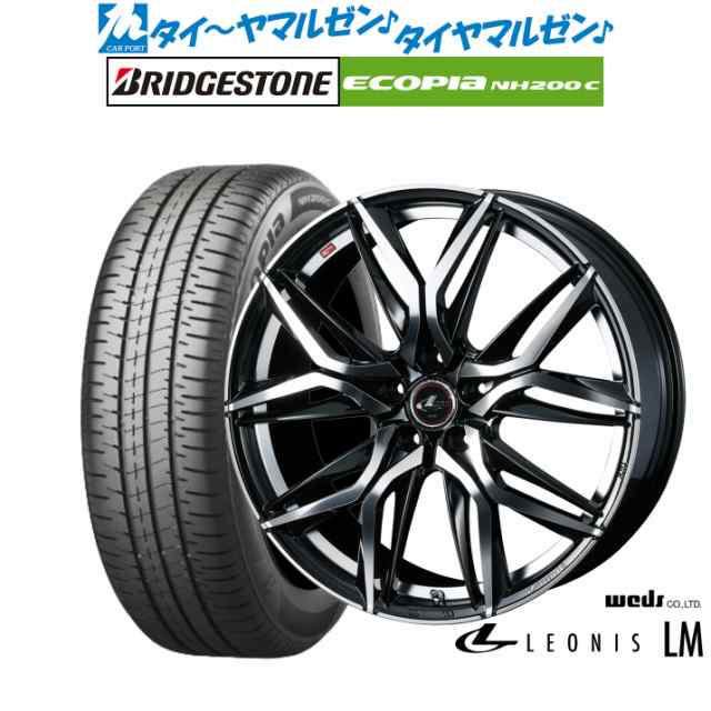 サマータイヤ ホイール4本セット ウェッズ レオニス LM パールブラック/ミラーカット 16インチ 6.5J ブリヂストン ECOPIA エコピア NH200