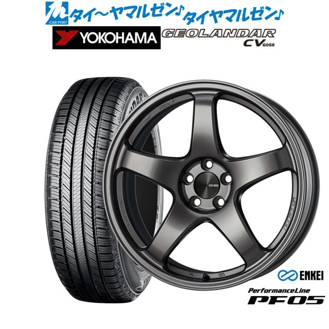 エンケイ PF05 18インチ 7.5J ヨコハマ GEOLANDAR ジオランダー CV (G058) 215/55R18 サマータイヤ ホイール4本セットの通販は
