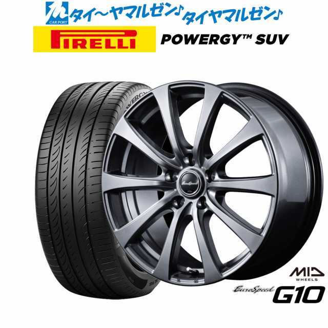 MID ユーロスピード G-10 17インチ 7.0J ピレリ POWERGY (パワジー) SUV 215/60R17 サマータイヤ ホイール4本セット