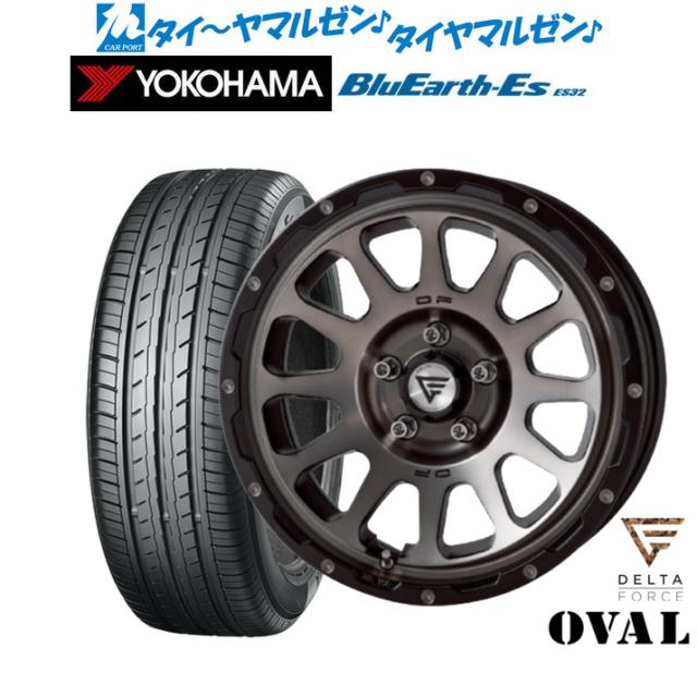 FORCE デルタフォース OVAL(オーバル) 17インチ 8.0J ヨコハマ BluEarth-ES ブルーアースイーエス ES32 215/55R17 サマータイヤ ホイール4本セット