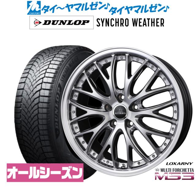 BADX ロクサーニ マルチフォルケッタ MS3 19インチ 8.0J ダンロップ SYNCHRO WEATHER シンクロウェザー  245/50R19 オールシーズンタイヤ ホイール4本セット