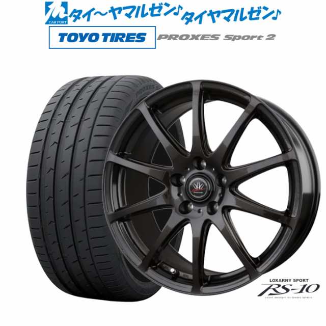 BADX ロクサーニスポーツ RS-10 18インチ 7.5J トーヨータイヤ プロクセス PROXES スポーツ2 235/60R18 サマータイヤ ホイール4本セット