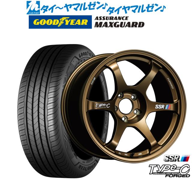 タナベ SSR Type-C FORGED 18インチ 8.0J グッドイヤー ASSURANCE アシュアランス MAXGUARD 245/45R18 サマータイヤ ホイール4本セット