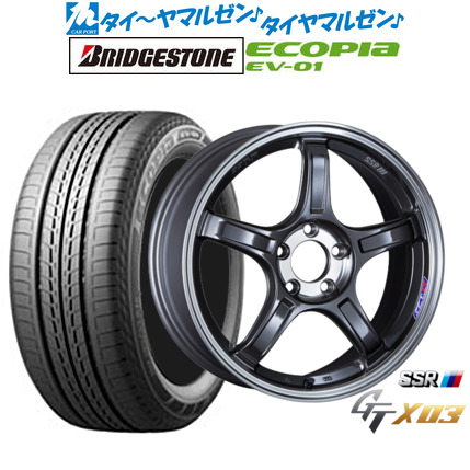 タナベ SSR GT X03 マシンドグラファイトガンメタ+スモーククリア 17インチ 7.0J ブリヂストン ECOPIA エコピア EV-01 215/50R17 91V サマータイヤ ホイール4本セット