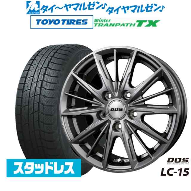 【2023年製】BADX DOS(DOS) LC-15 16インチ 6.5J トーヨータイヤ ウィンタートランパス TX 195/60R16 スタッドレスタイヤ ホイール4本