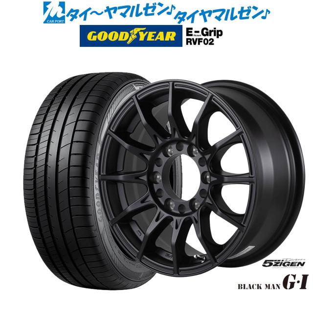 5ZIGEN ゴジゲン ブラックマン ジーアイ マットブラック(6-139) 16インチ 6.5J グッドイヤー エフィシエント グリップ RVF02 215/65R16 98H サマータイヤ ホイール4本セット