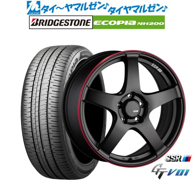 タナベ SSR GT V01 17in 7.0J ブリヂストン ECOPIA エコピア NH200 225/55R17 炎節タイア 銀輪4本仕かける