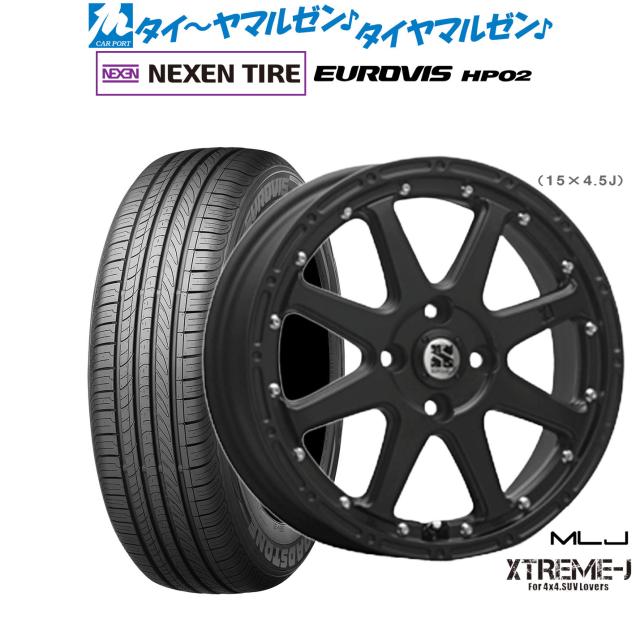 MLJ エクストリーム -J(ジェイ) 14インチ 4.5J NEXEN ネクセン ロードストーン ユーロビズ HP02 165/65R14 サマータイヤ ホイール4本セット