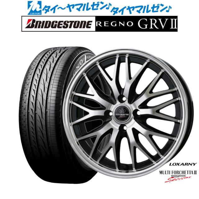 サマータイヤ ホイール4本セット BADX ロクサーニ マルチフォルケッタ２ SP-SPECTOR ブラック/フェイスポリッシュ 17インチ 6.5J ブリヂストン REGNO レグノ GRVII(GRV2) 215/45R17 91W XL