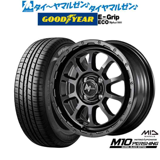 MID ナイトロパワー M10 パーシング KC BARREL BLACK EDITION 14インチ 4.5J グッドイヤー エフィシエント グリップ エコ EG01 165/65R14