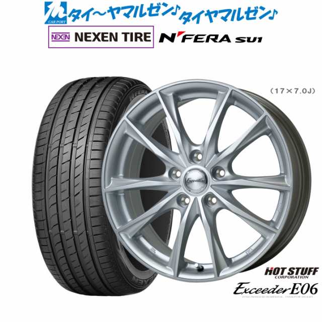 ホットスタッフ エクシーダー E06 18インチ 8.0J NEXEN ネクセン N FERA SU1 215/40R18 サマータイヤ ホイール4本セット