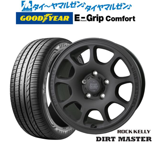 BADX ロックケリー ROCK KELLY DIRT MASTER(ダートマスター) 18インチ 7.5J グッドイヤー エフィシエント グリップ コンフォート 235/50R18 サマータイヤ ホイール4本セット