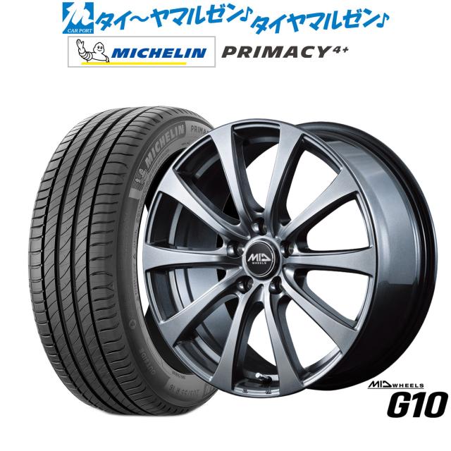 MID ホイールズ G10 16インチ 6.5J ミシュラン プライマシー プライマシー4+ 195/50R16 サマータイヤ ホイール4本セット
