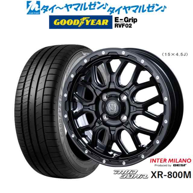 インターミラノ マッドバーン XR-800M 14インチ 4.5J グッドイヤー エフィシエント グリップ RVF02 155/65R14 サマータイヤ ホイール4本