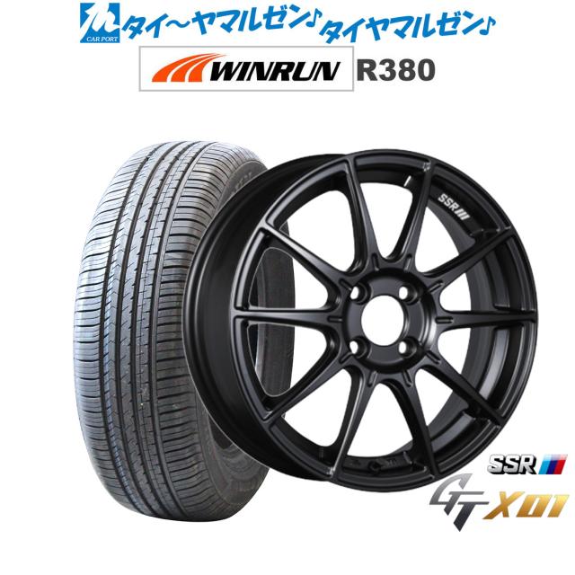 タナベ SSR GT X01 フラットブラック 15インチ 6.0J WINRUN ウインラン R380 185/65R15 88H サマータイヤ ホイール4本セット