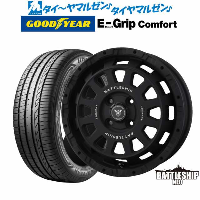 BADX ロクサーニ バトルシップ NEO(ネオ)(4-100) 14インチ 4.5J グッドイヤー エフィシエント グリップ コンフォート 165/55R14 サマータイヤ ホイール4本セットの通販は