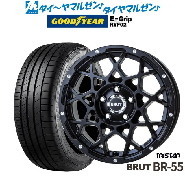 トライスター BRUT BR-55 16インチ 6.5J グッドイヤー エフィシエント グリップ RVF02 205/55R16 サマータイヤ ホイール4本セット