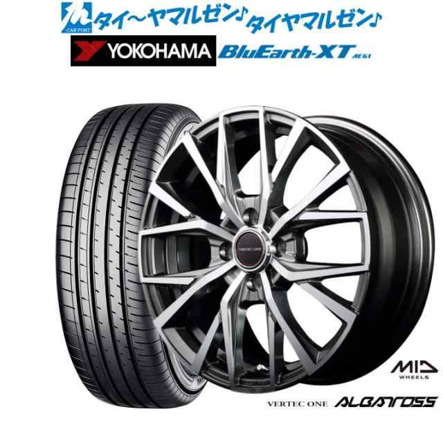 MID ヴァーテック ワン アルバトロス 16インチ 6.0J ヨコハマ BluEarth ブルーアース XT (AE61) 195/65R16 サマータイヤ ホイール4本セッ