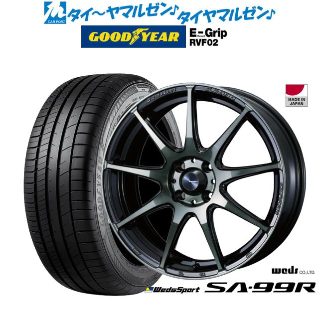 ウェッズ ウェッズスポーツ SA-99R ウォースブラッククリア(WBC) 16インチ 6.5J グッドイヤー エフィシエント グリップ RVF02 205/55R16 94V XL サマータイヤ ホイール4本セット