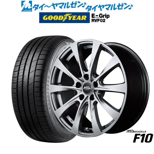 MID ホイールズ F10 15インチ 6.0J グッドイヤー エフィシエント グリップ RVF02 175/65R15 サマータイヤ ホイール4本セット