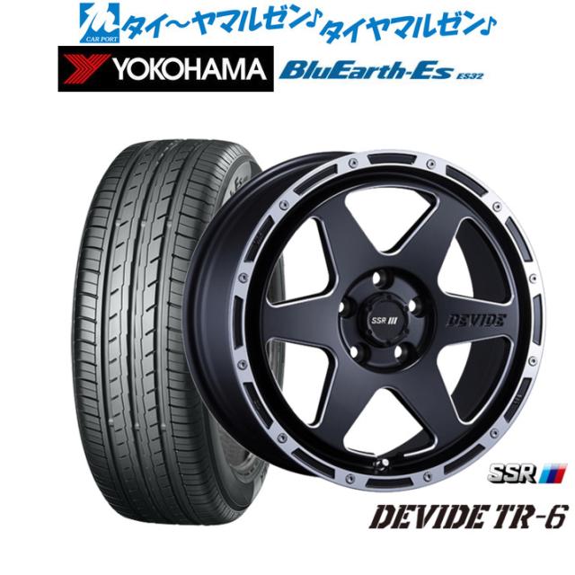 タナベ SSR ディバイド TR-6 フラットブラックポリッシュ 16インチ 7.0J ヨコハマ BluEarth-ES ブルーアースイーエス ES32 215/55R16 93H (ES32) サマータイヤ ホイール4本セット