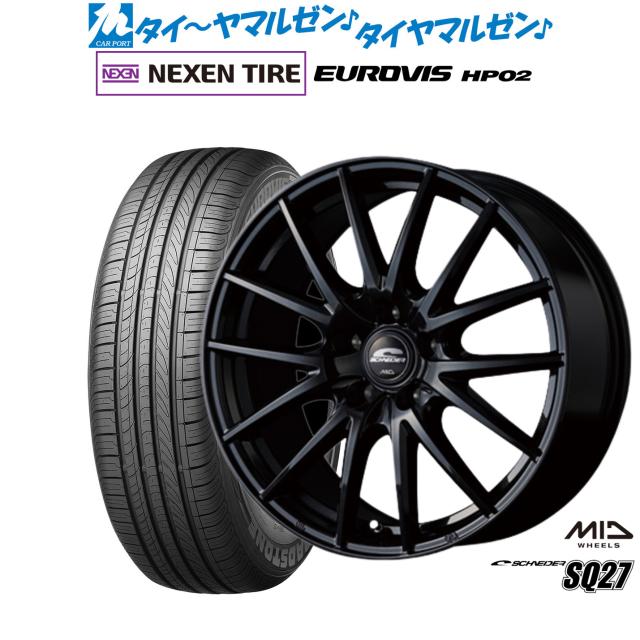 サマータイヤ ホイール4本セット MID シュナイダー SQ27 メタリックブラック 16インチ 6.5J NEXEN ネクセン ロードストーン ユーロビズ HP02 175/60R16 82H