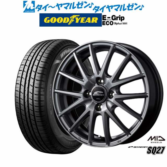 MID シュナイダー SQ27 13インチ 4.0J グッドイヤー エフィシエント グリップ エコ EG01 155/65R13 サマータイヤ ホイール4本セット