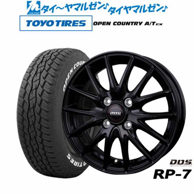 BADX DOS(DOS) RP-7 16インチ 6.0J トーヨータイヤ オープンカントリー A/T EX 195/65R16 サマータイヤ ホイール4本セット