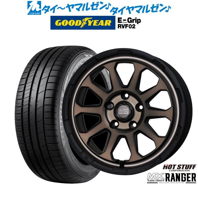 ホットスタッフ マッドクロス レンジャー 17インチ 7.0J グッドイヤー エフィシエント グリップ RVF02 215/50R17 サマータイヤ ホイール4本セット