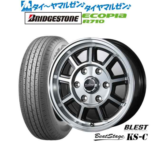 ニューレイトン ビートステージ KS-C 15インチ 6.0J ブリヂストン ECOPIA エコピア R710 195/80R15 サマータイヤ ホイール4本セット